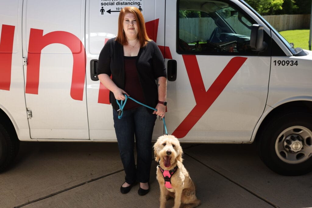 Rachel and and her dog Chloe