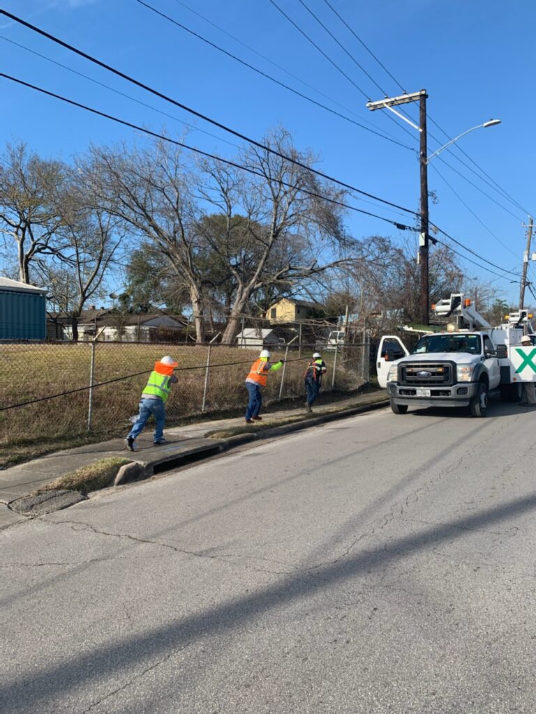 Crews are running a half mile of fiber. 