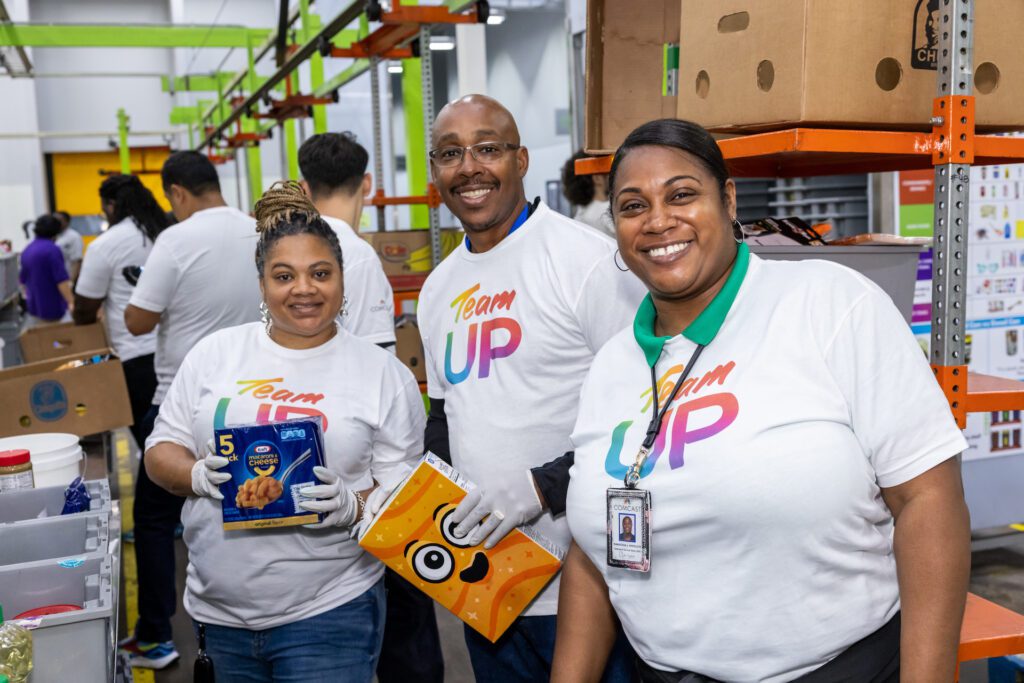 Comcast Team UP Volunteer event at Houston Food Bank 