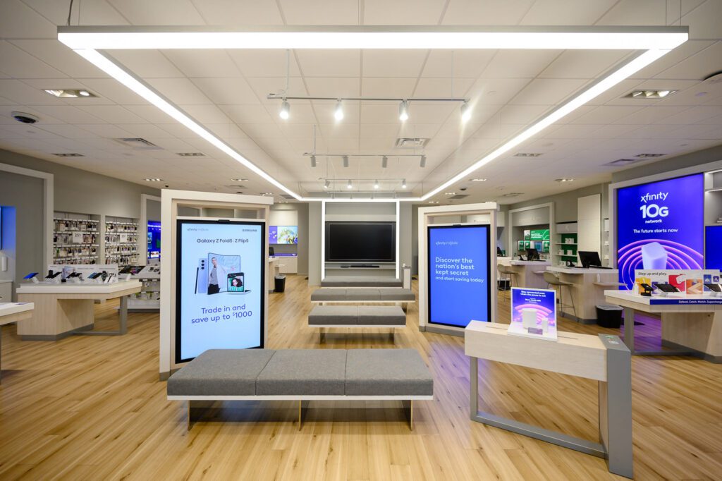 Interior of Xfinity Humble store