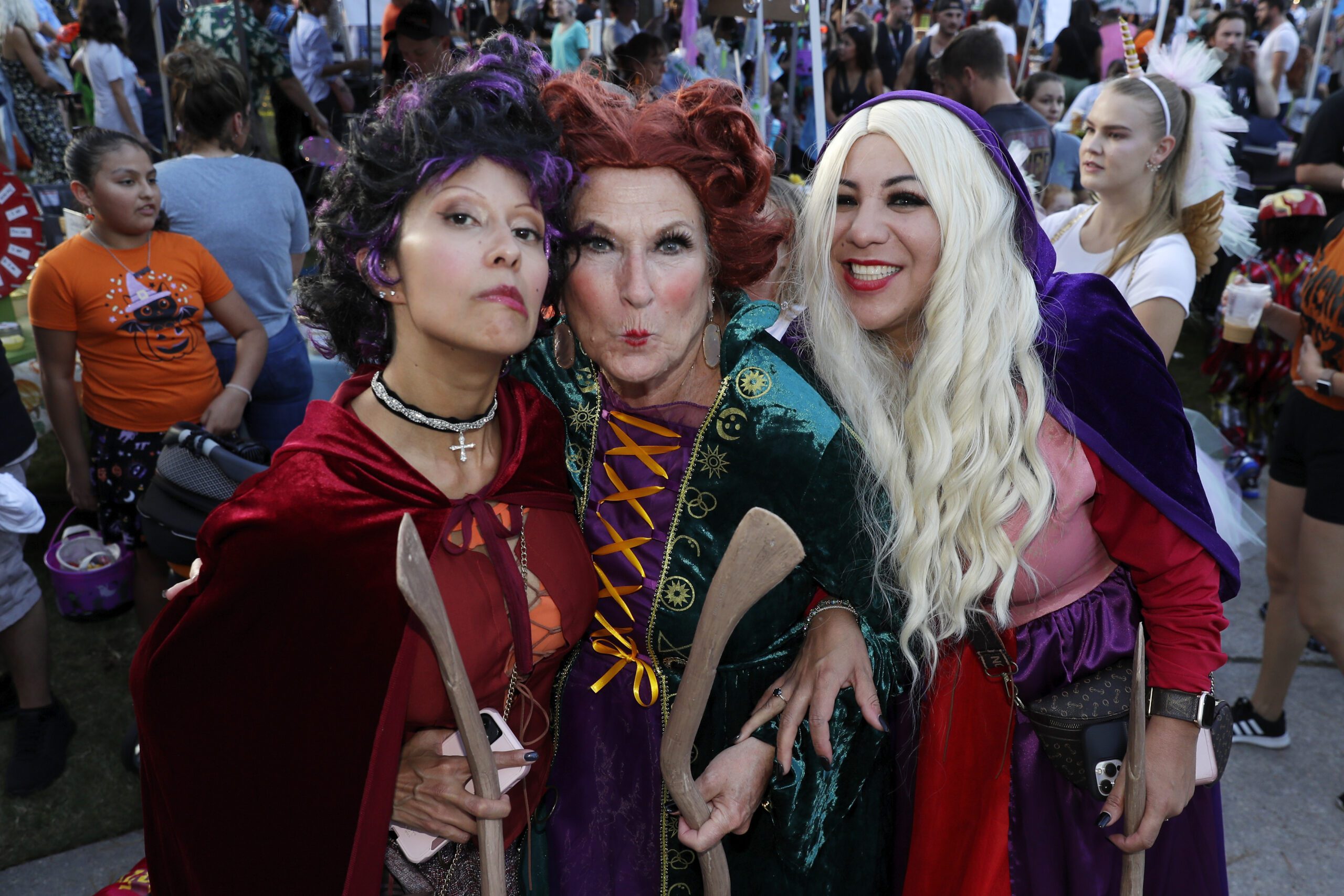 Attendees enjoy the festivities during the Comcast Kingwood Takeover, held at the Kingwood Town Center Park on Saturday, Oct. 28, 2023 in Kingwood, TX. (Michael Wyke/AP Images for Comcast)