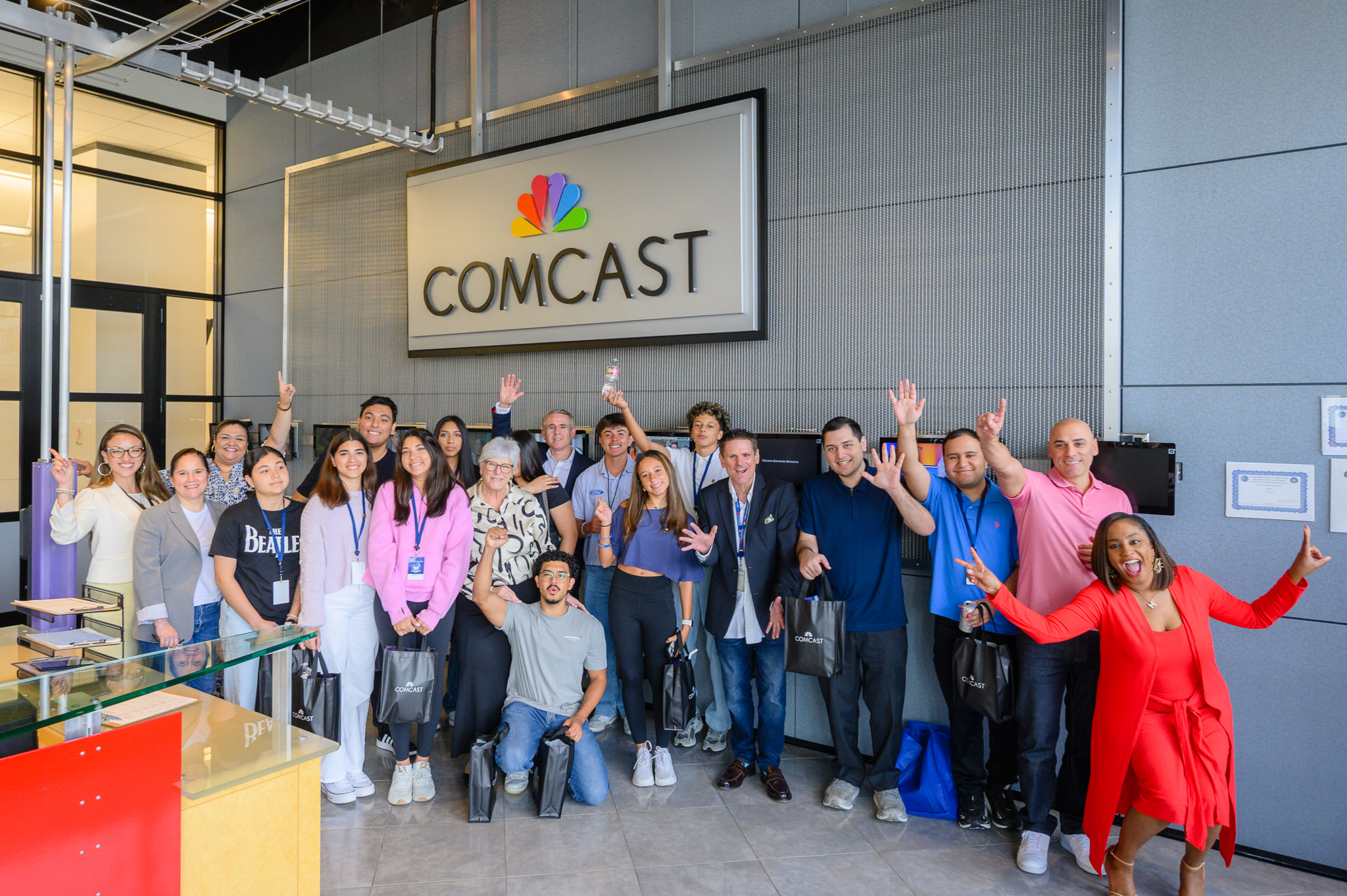 Photo of students visiting Comcast Texas